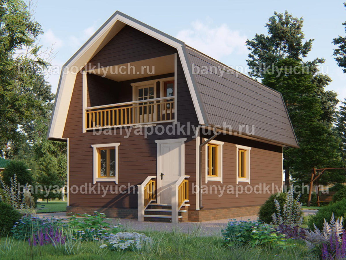 Каркасная баня 8x6 м Каркасная баня 8x6 м